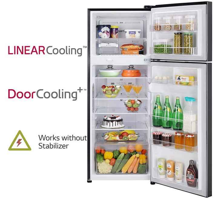 LG 308 Litres 3 Star Convertible Plus Frost Free Inverter Double Door Refrigerator (GL-T322RESX)